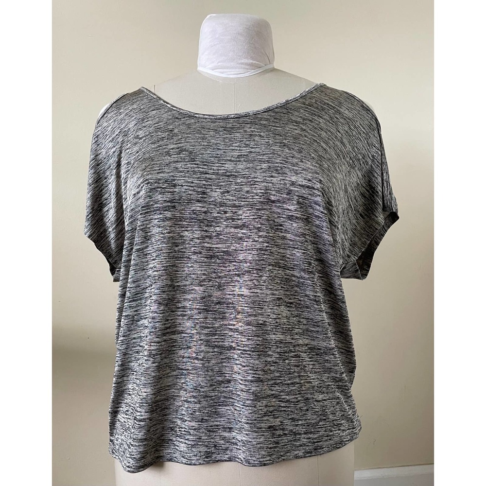 Soft Joie Cold Shoulder Gray Shirt Stretch Small